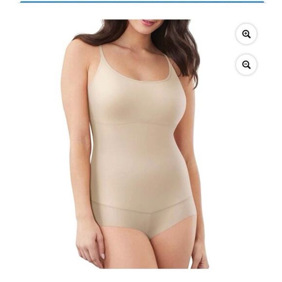 Maidenform flexees firm control romper size M / 6 in beige - Picture 2 of 6